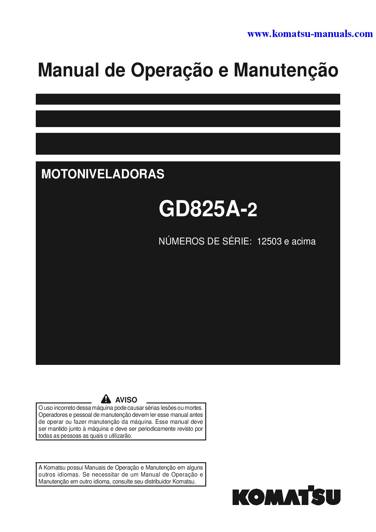 Komatsu gd825a-2(jpn) operation and maintenance manuals motor graders download Komatsu gd825a-2(jpn) operation and maintenance manuals motor graders download