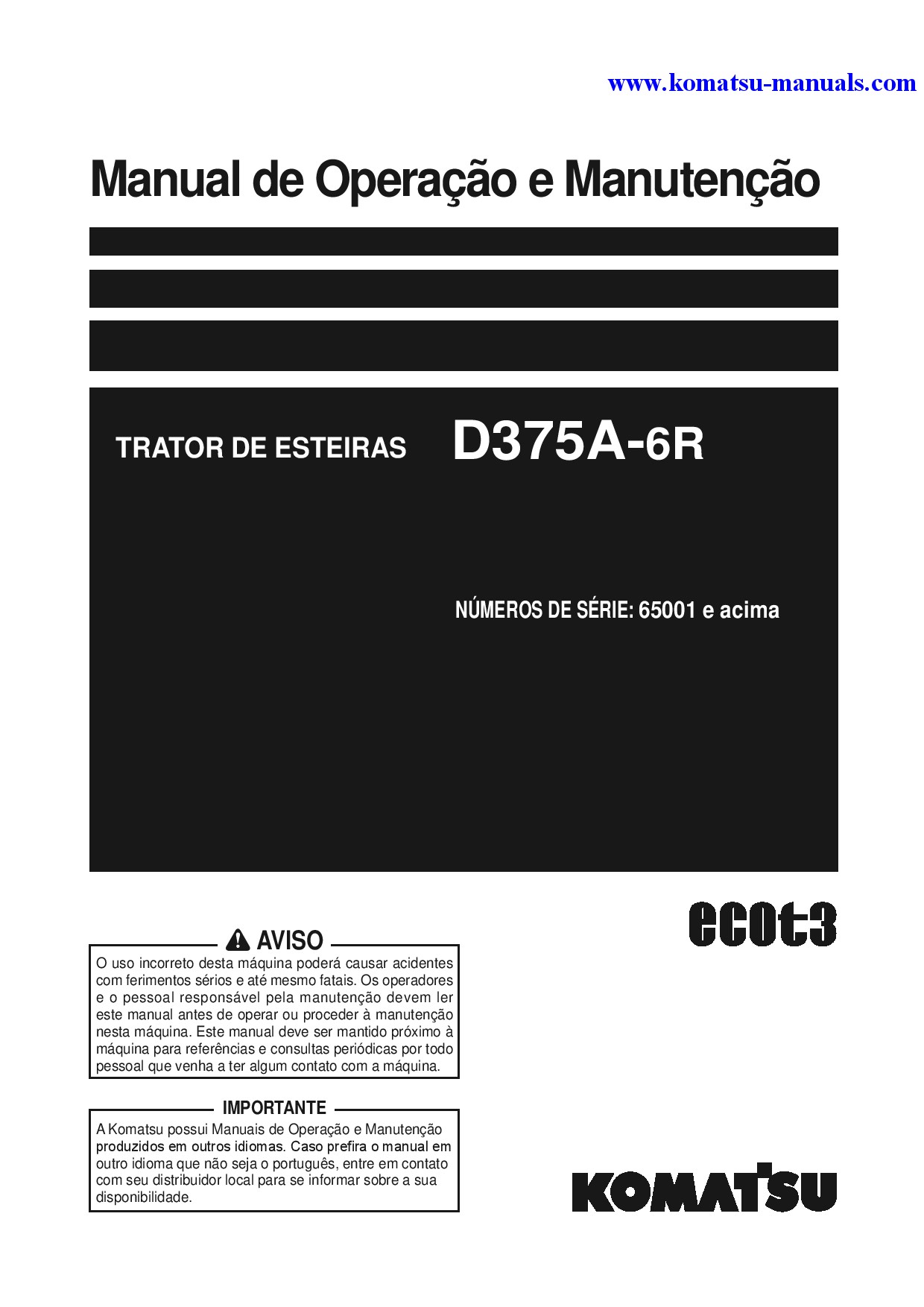 Komatsu d375a-6(jpn)-r operation and maintenance manuals bulldozers download Komatsu d375a-6(jpn)-r operation and maintenance manuals bulldozers download