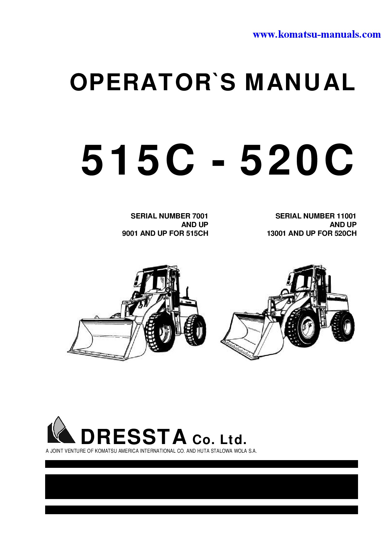 Komatsu 515c operation and maintenance manuals wheel loaders download Komatsu 515c operation and maintenance manuals wheel loaders download