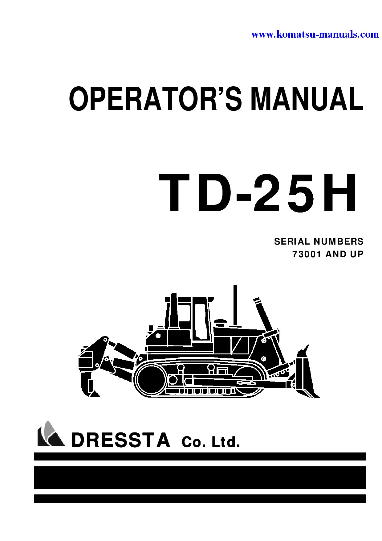 Komatsu td-25h operation and maintenance manuals bulldozers download Komatsu td-25h operation and maintenance manuals bulldozers download