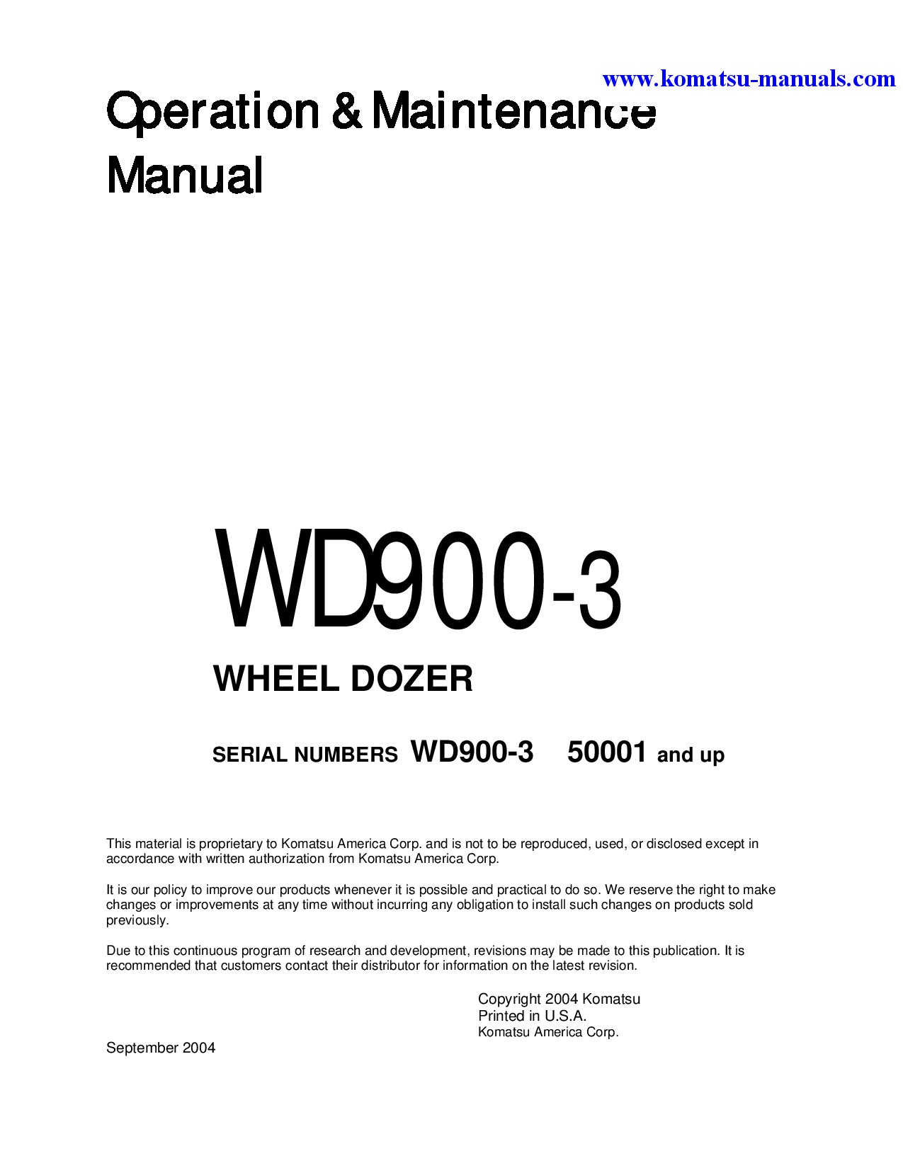 Komatsu wd900-3(jpn) operation and maintenance manuals bulldozers wheeled download Komatsu wd900-3(jpn) operation and maintenance manuals bulldozers wheeled download