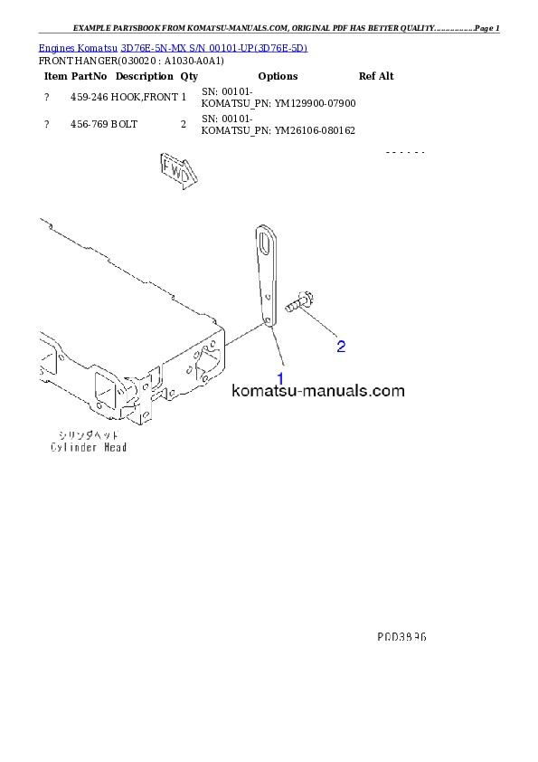 Komatsu 3d76e-5n-mx parts books engines download Komatsu 3d76e-5n-mx parts books engines download