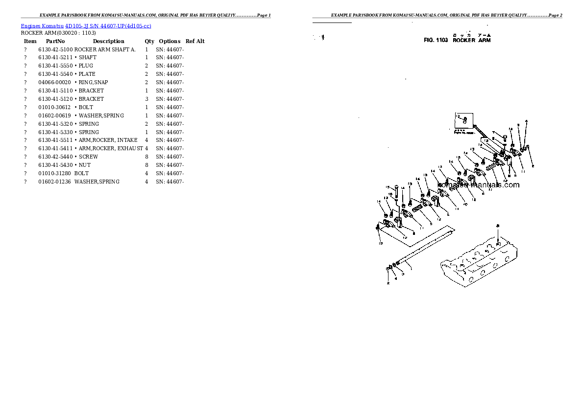 Komatsu 4d105-3j parts books engines download Komatsu 4d105-3j parts books engines download