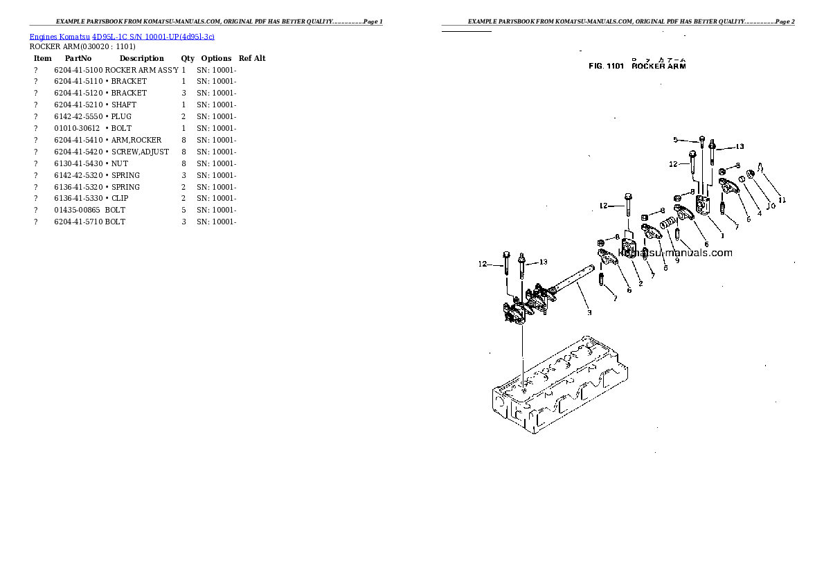 Komatsu 4d95l-1c parts books engines download Komatsu 4d95l-1c parts books engines download