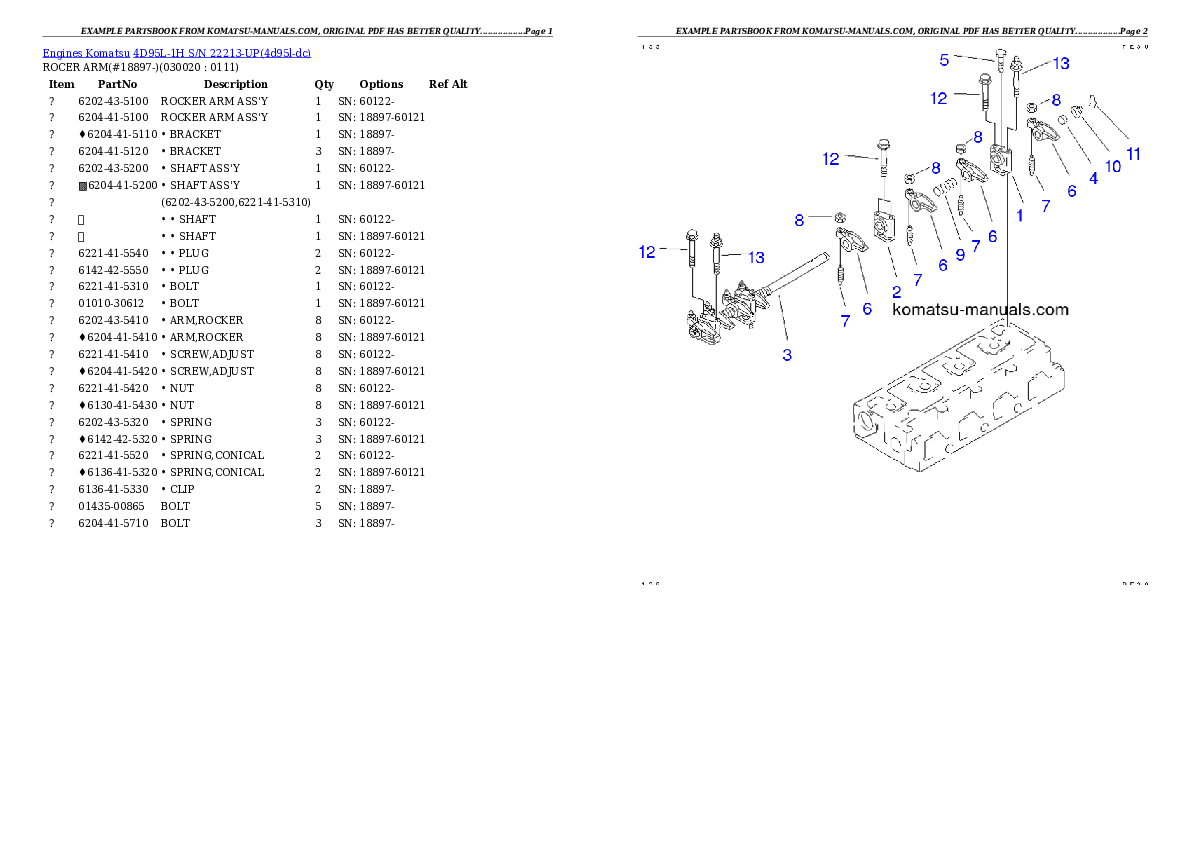 Komatsu 4d95l-1h parts books engines download Komatsu 4d95l-1h parts books engines download