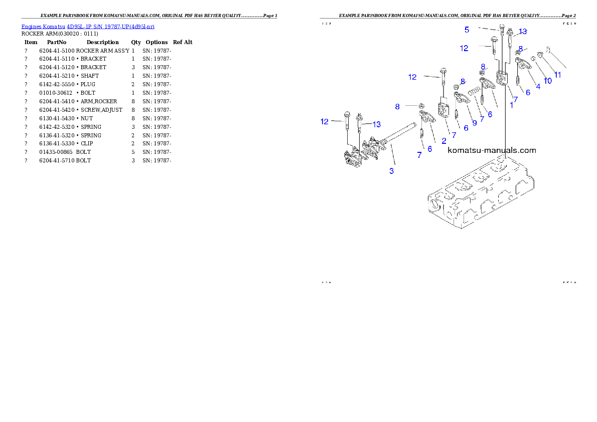 Komatsu 4d95l-1p parts books engines download Komatsu 4d95l-1p parts books engines download