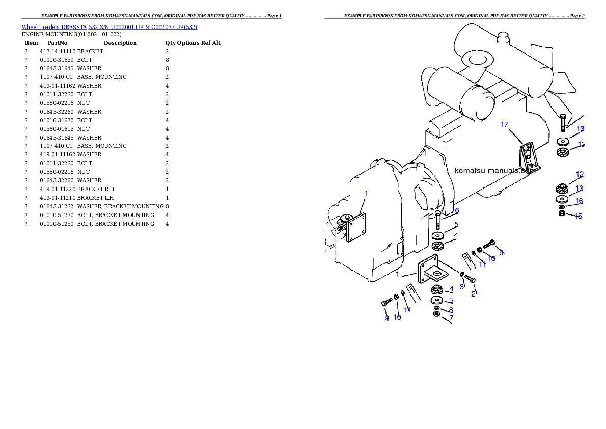 Komatsu 532 parts books wheel loaders download Komatsu 532 parts books wheel loaders download