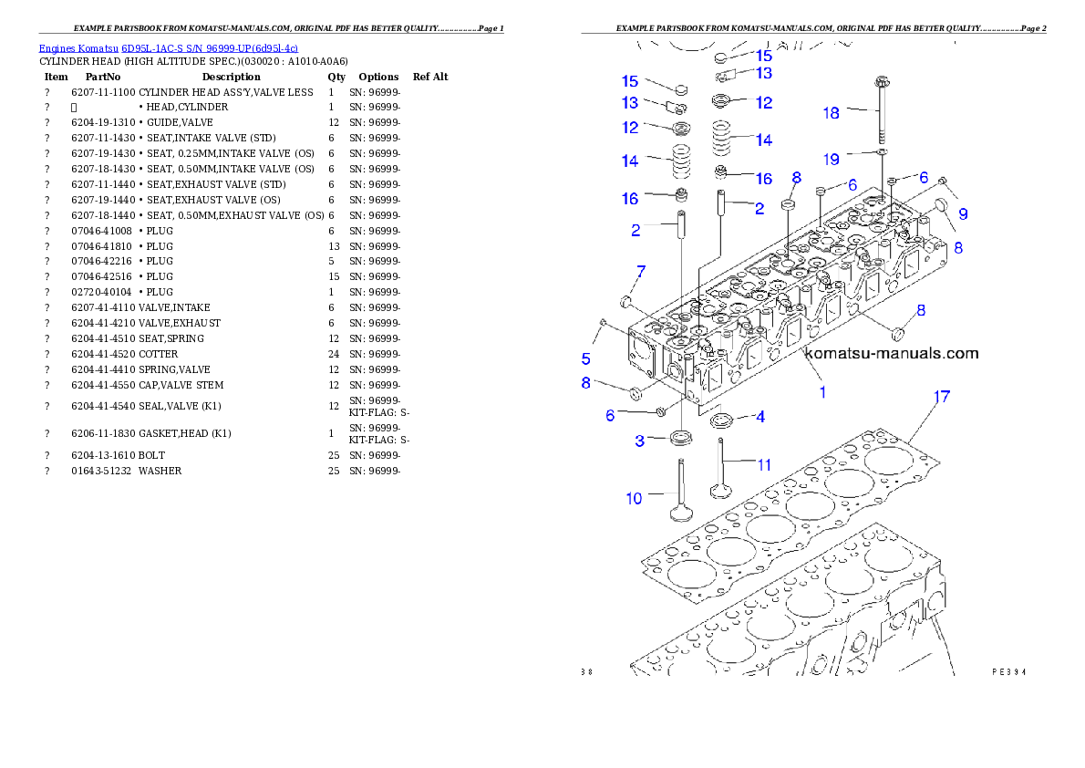 Komatsu 6d95l-1ac-s parts books engines download Komatsu 6d95l-1ac-s parts books engines download