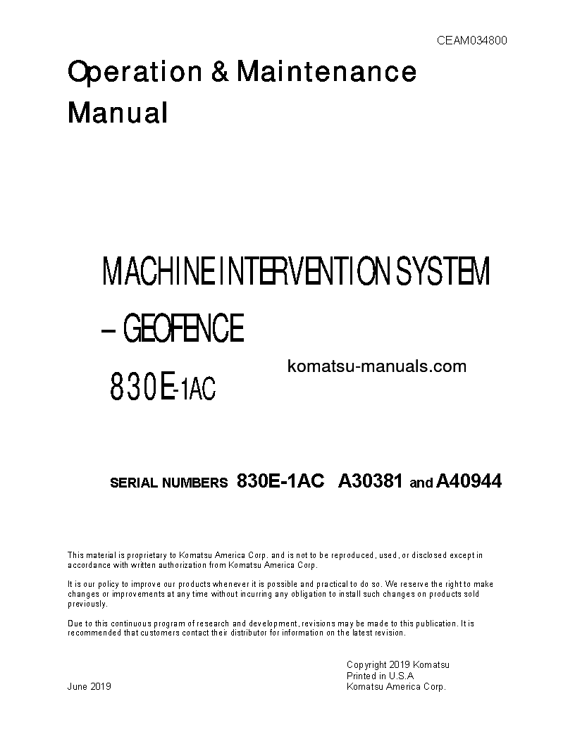 Komatsu 830e-1(usa)-ac operation and maintenance manuals dumptrucks rigid download Komatsu 830e-1(usa)-ac operation and maintenance manuals dumptrucks rigid download