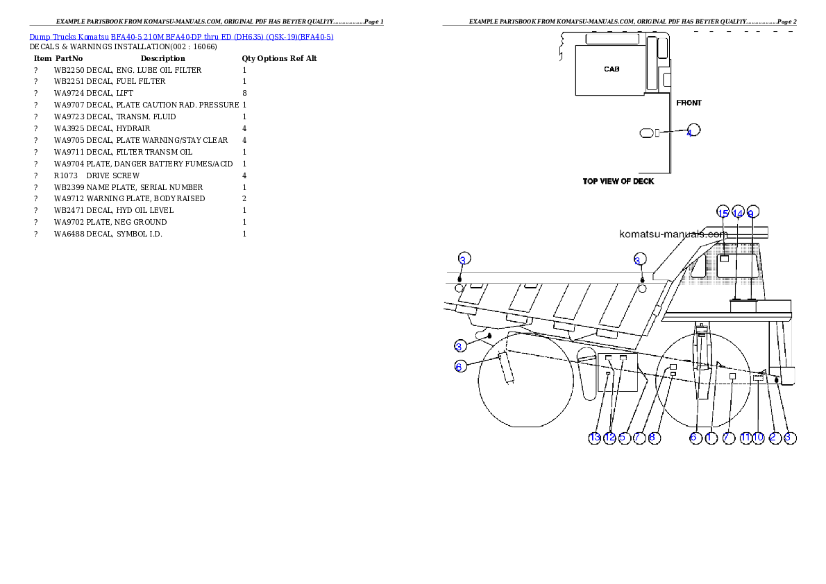 Komatsu bfa40-5 210m bfa40-dp thru ed (dh635) (qsk-19) partsbook (english) parts books bulldozers download Komatsu bfa40-5 210m bfa40-dp thru ed (dh635) (qsk-19) partsbook (english) parts books bulldozers download