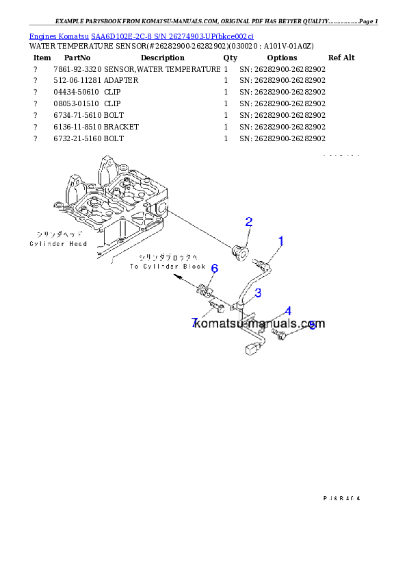 Komatsu saa6d102e-2c-8 parts books engines download Komatsu saa6d102e-2c-8 parts books engines download