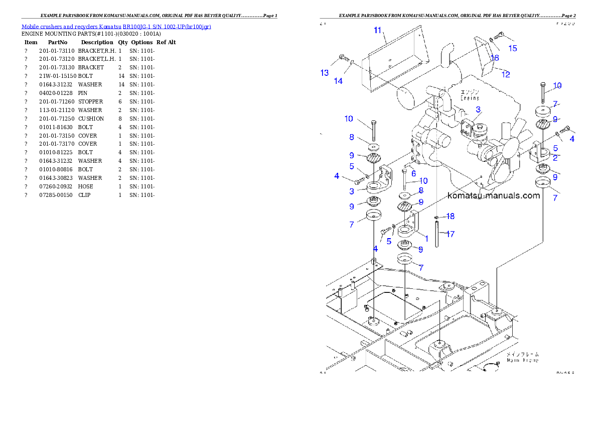 Komatsu br100jg-1 parts books crushers and recyclers download Komatsu br100jg-1 parts books crushers and recyclers download