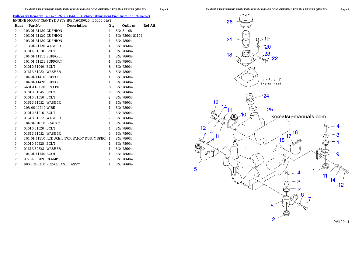 Komatsu d21a-7 parts books bulldozers download Komatsu d21a-7 parts books bulldozers download