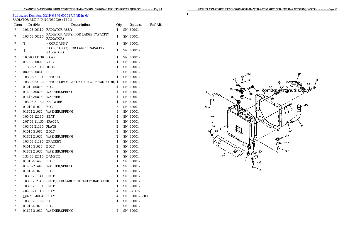 Komatsu d21p-6 parts books bulldozers download Komatsu d21p-6 parts books bulldozers download
