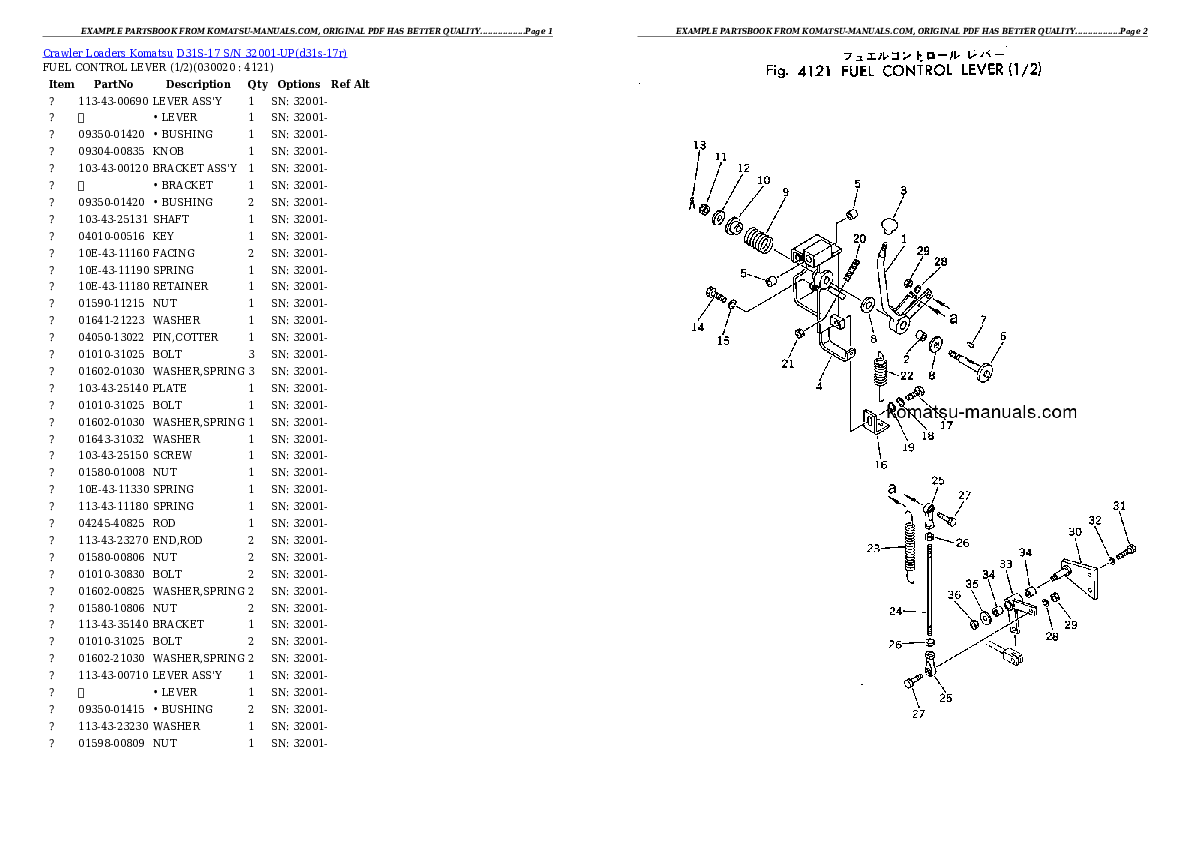 Komatsu d31s-17 parts books crawler loaders download Komatsu d31s-17 parts books crawler loaders download