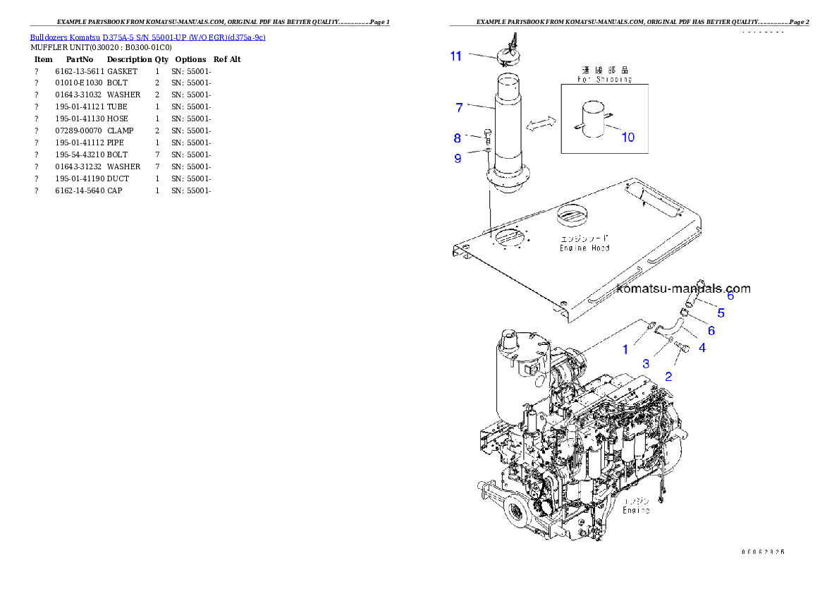 Komatsu d375a-5 parts books bulldozers download Komatsu d375a-5 parts books bulldozers download