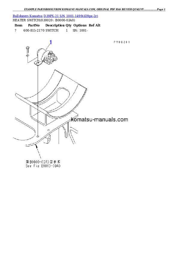 Komatsu d39px-21 parts books bulldozers download Komatsu d39px-21 parts books bulldozers download