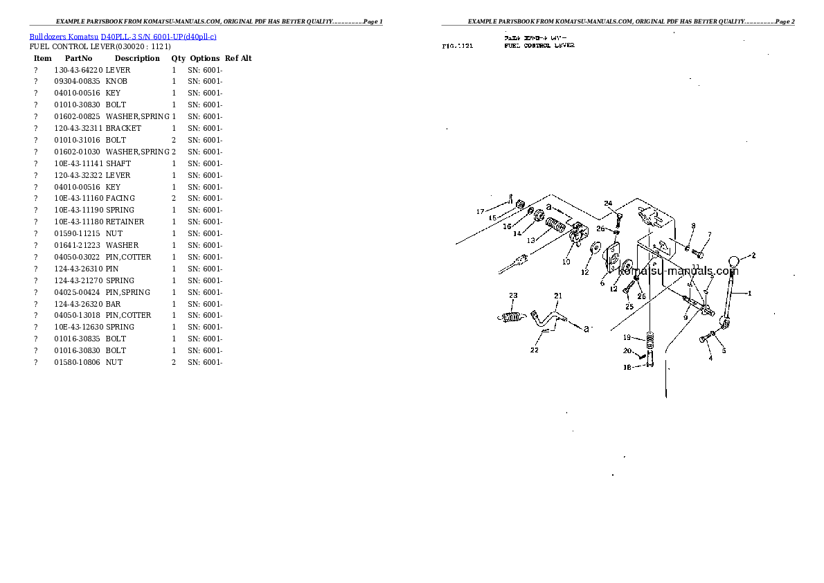 Komatsu d40pll-3 parts books bulldozers download Komatsu d40pll-3 parts books bulldozers download