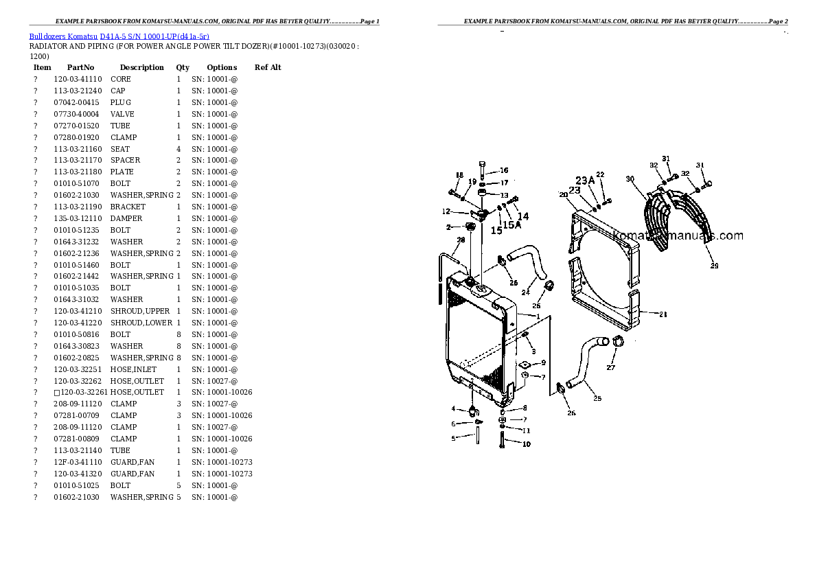 Komatsu d41a-5 parts books bulldozers download Komatsu d41a-5 parts books bulldozers download