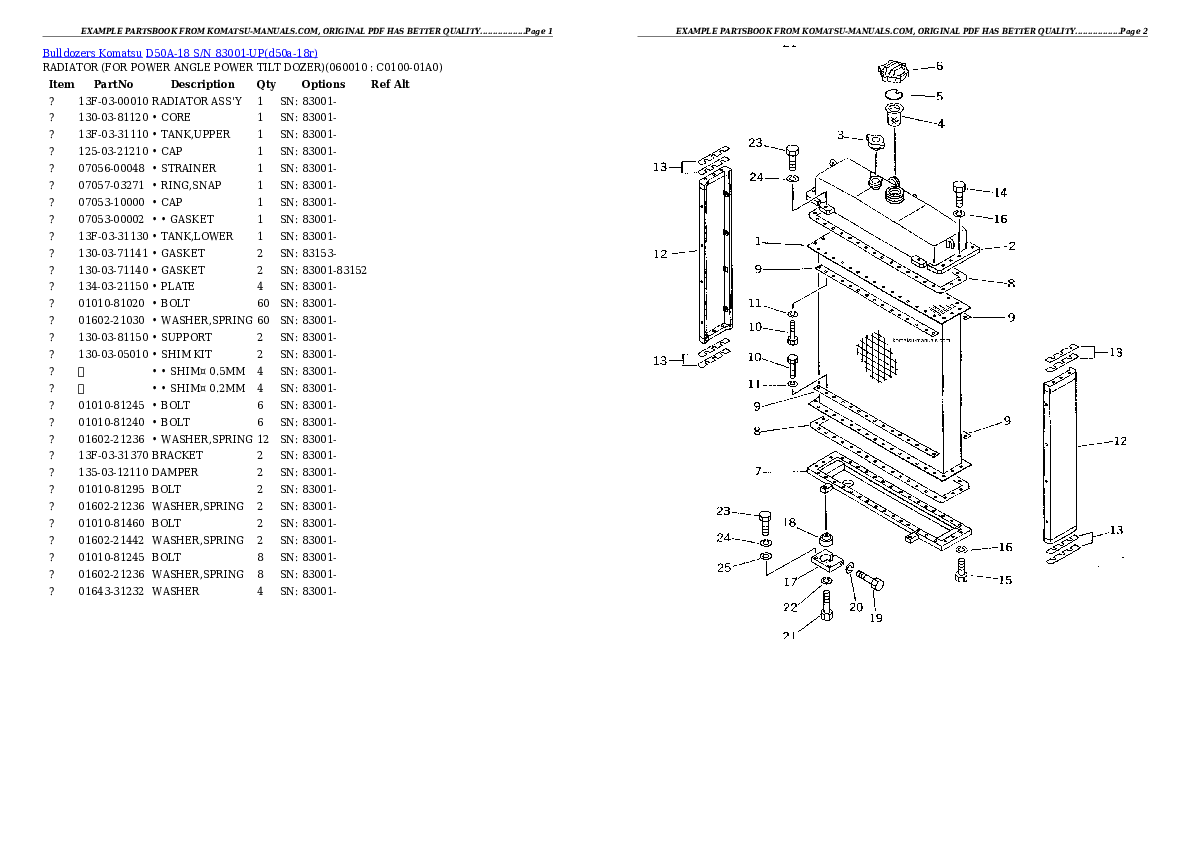 Komatsu d50a-18 parts books bulldozers download Komatsu d50a-18 parts books bulldozers download