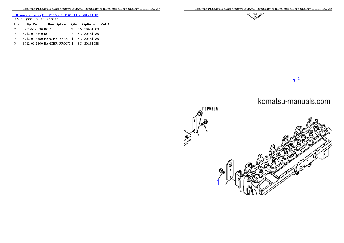 Komatsu d61px-15 parts books bulldozers download Komatsu d61px-15 parts books bulldozers download