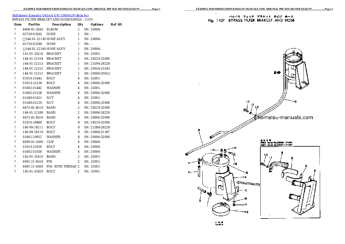 Komatsu d65a-6 parts books bulldozers download Komatsu d65a-6 parts books bulldozers download