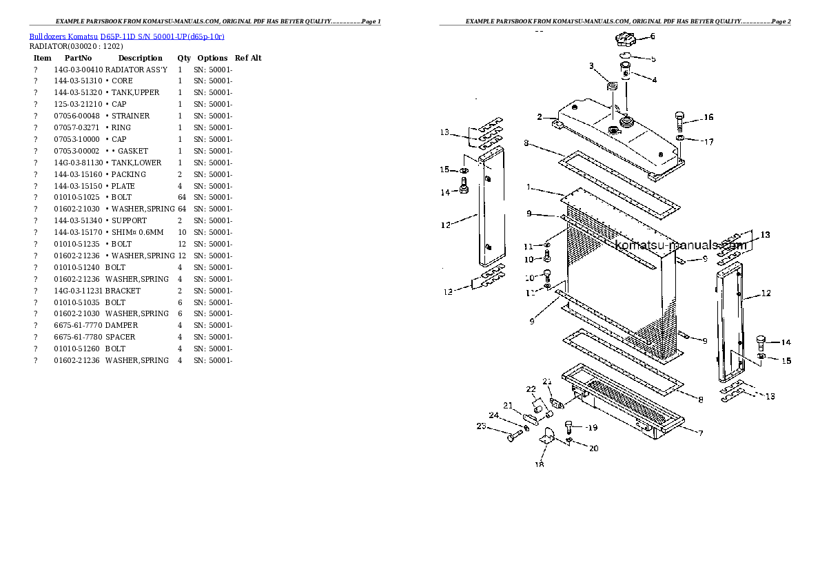 Komatsu d65p-11d parts books bulldozers download Komatsu d65p-11d parts books bulldozers download