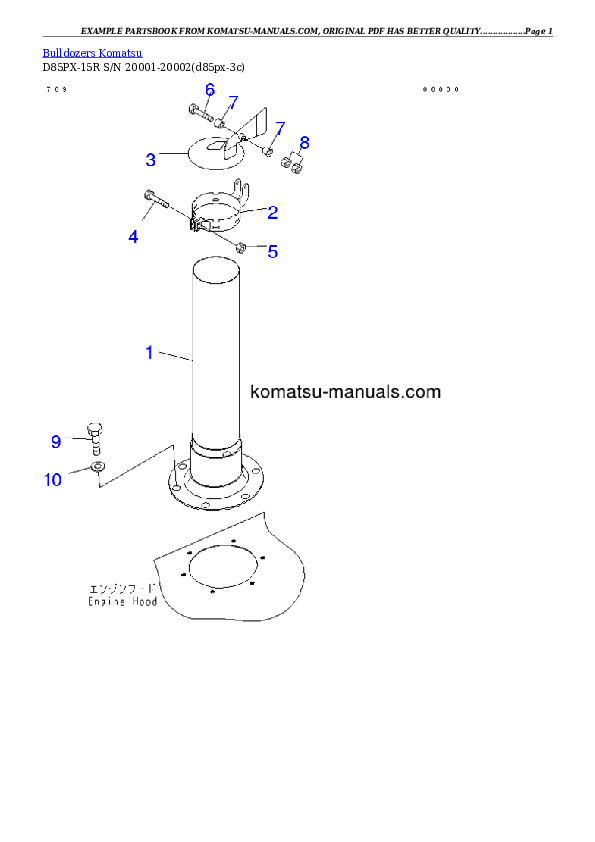 Komatsu d85px-15r parts books bulldozers download Komatsu d85px-15r parts books bulldozers download