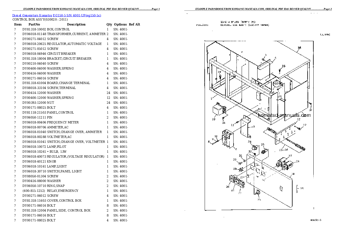 Komatsu eg150-5 parts books other download Komatsu eg150-5 parts books other download