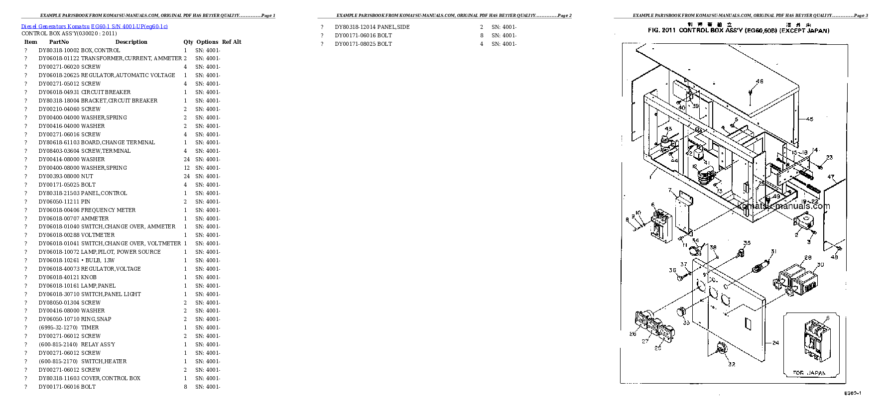 Komatsu eg60-1 parts books other download Komatsu eg60-1 parts books other download