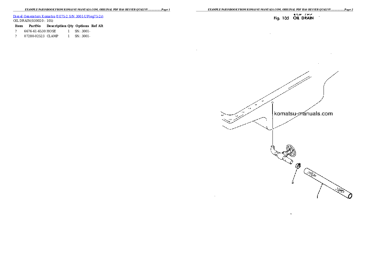 Komatsu eg75-2 parts books generators download Komatsu eg75-2 parts books generators download