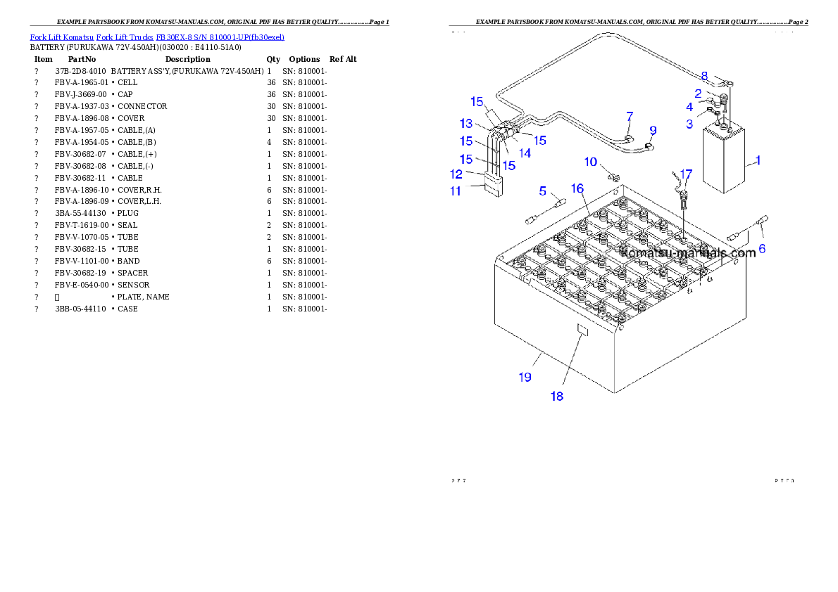 Komatsu fb30ex-8 parts books forklifts download Komatsu fb30ex-8 parts books forklifts download