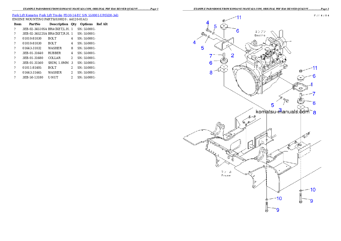 Komatsu fd30-14-ec parts books forklifts download Komatsu fd30-14-ec parts books forklifts download