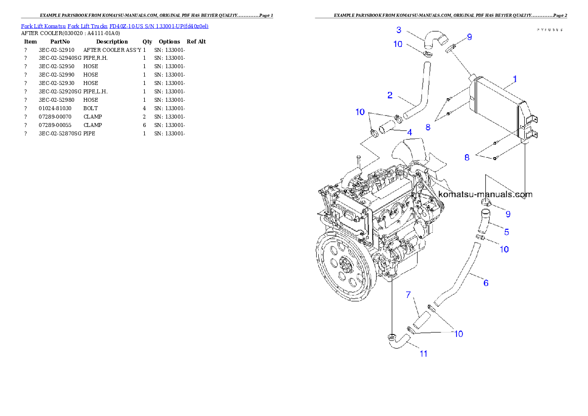 Komatsu fd40z-10-us parts books forklifts download Komatsu fd40z-10-us parts books forklifts download