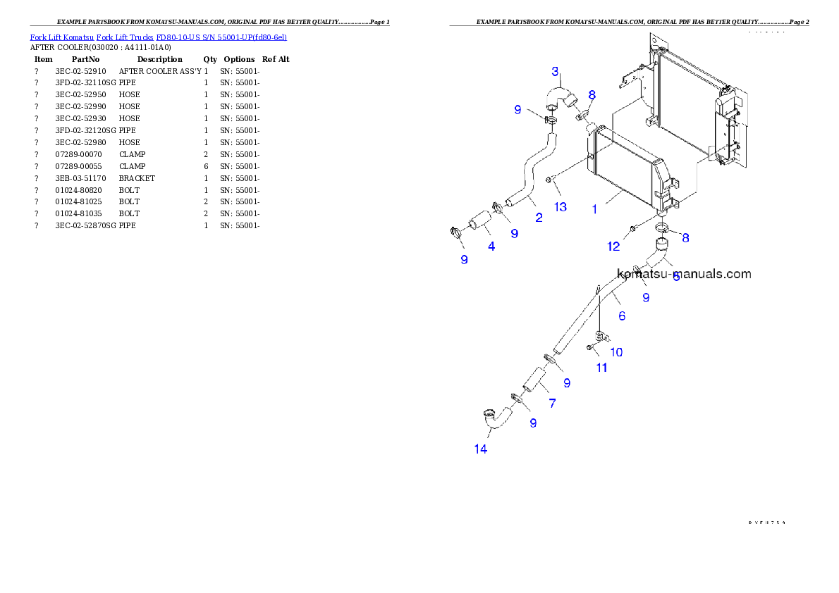 Komatsu fd80-10-us parts books forklifts download Komatsu fd80-10-us parts books forklifts download