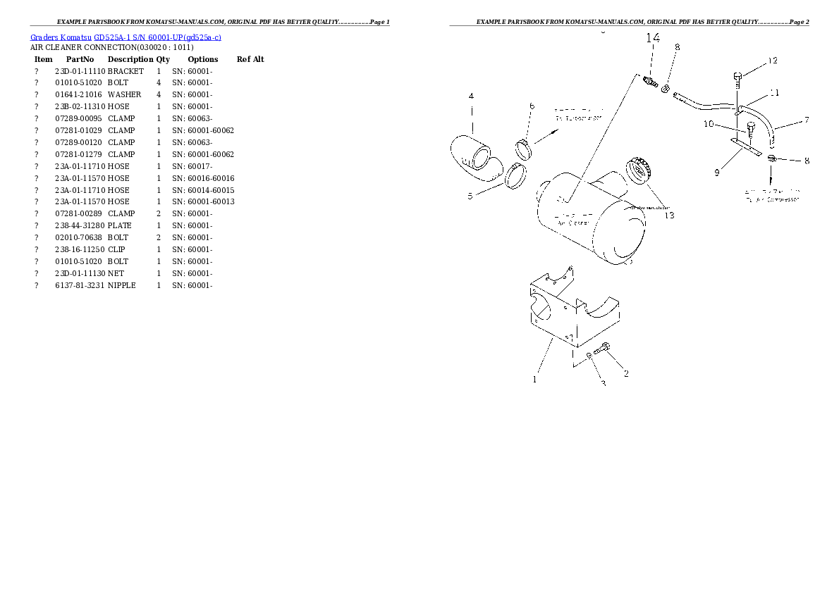 Komatsu gd525a-1 parts books graders download Komatsu gd525a-1 parts books graders download
