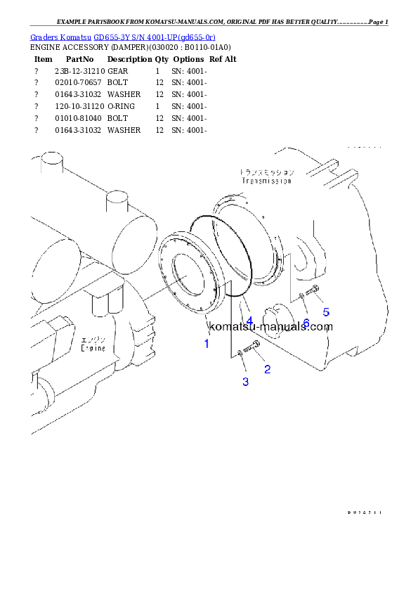 Komatsu gd655-3y parts books graders download Komatsu gd655-3y parts books graders download