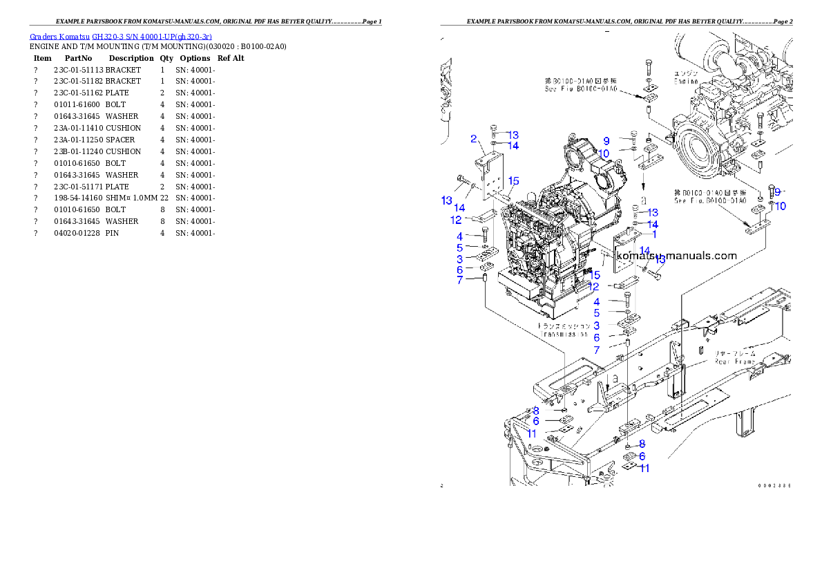 Komatsu gh320-3 parts books graders download Komatsu gh320-3 parts books graders download