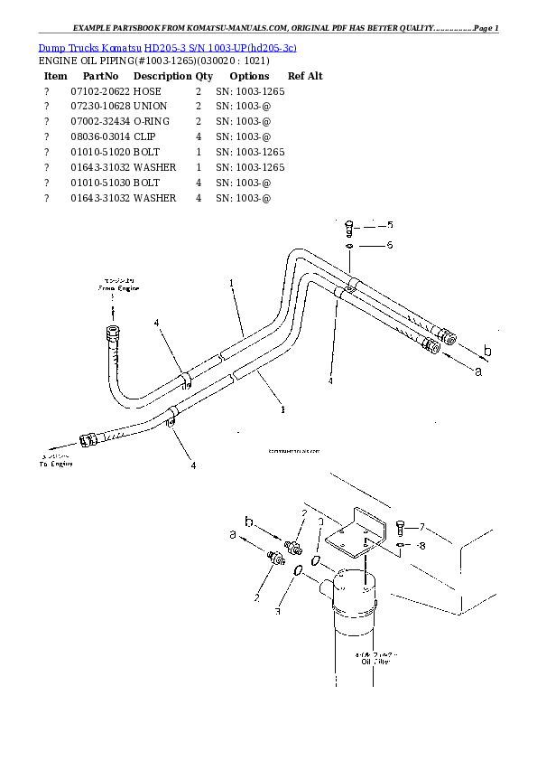 Komatsu hd205-3 parts books dumptrucks download Komatsu hd205-3 parts books dumptrucks download