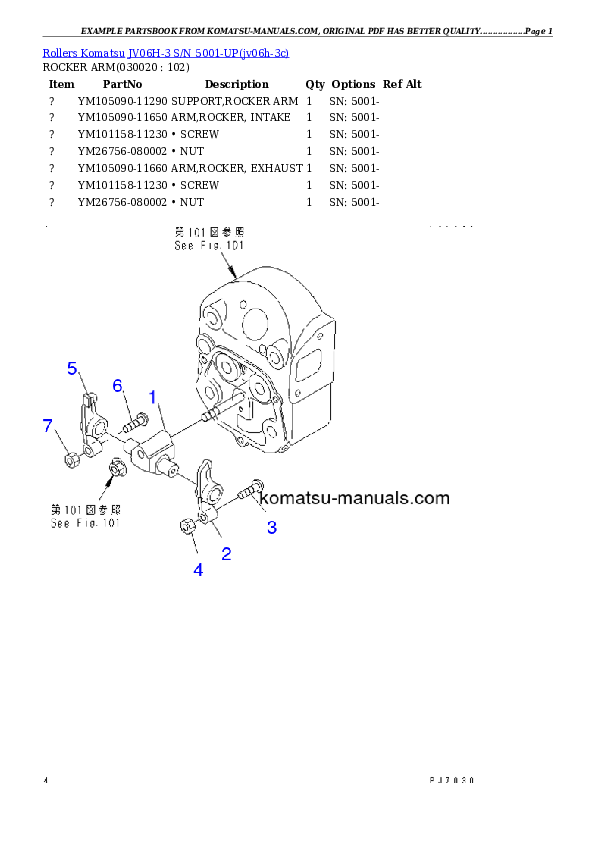 Komatsu jv06h-3 parts books other download Komatsu jv06h-3 parts books other download