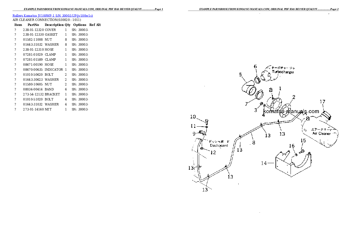 Komatsu jv100wp-1 parts books other download Komatsu jv100wp-1 parts books other download