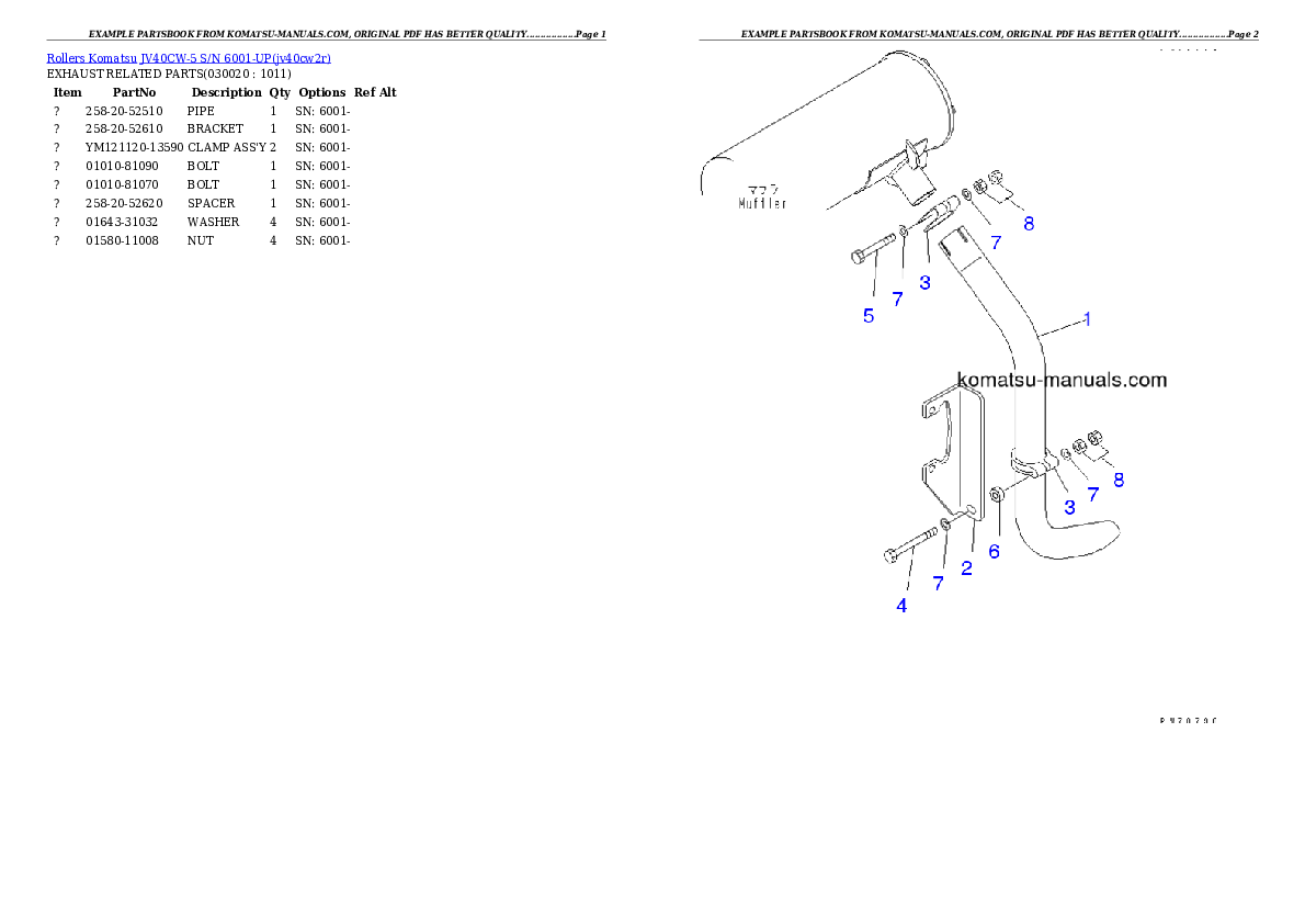 Komatsu jv40cw-5 parts books rollers download Komatsu jv40cw-5 parts books rollers download