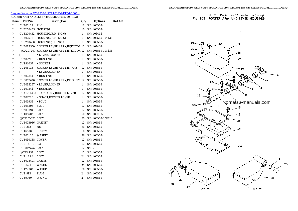 Komatsu kt-2300-1 parts books engines download Komatsu kt-2300-1 parts books engines download