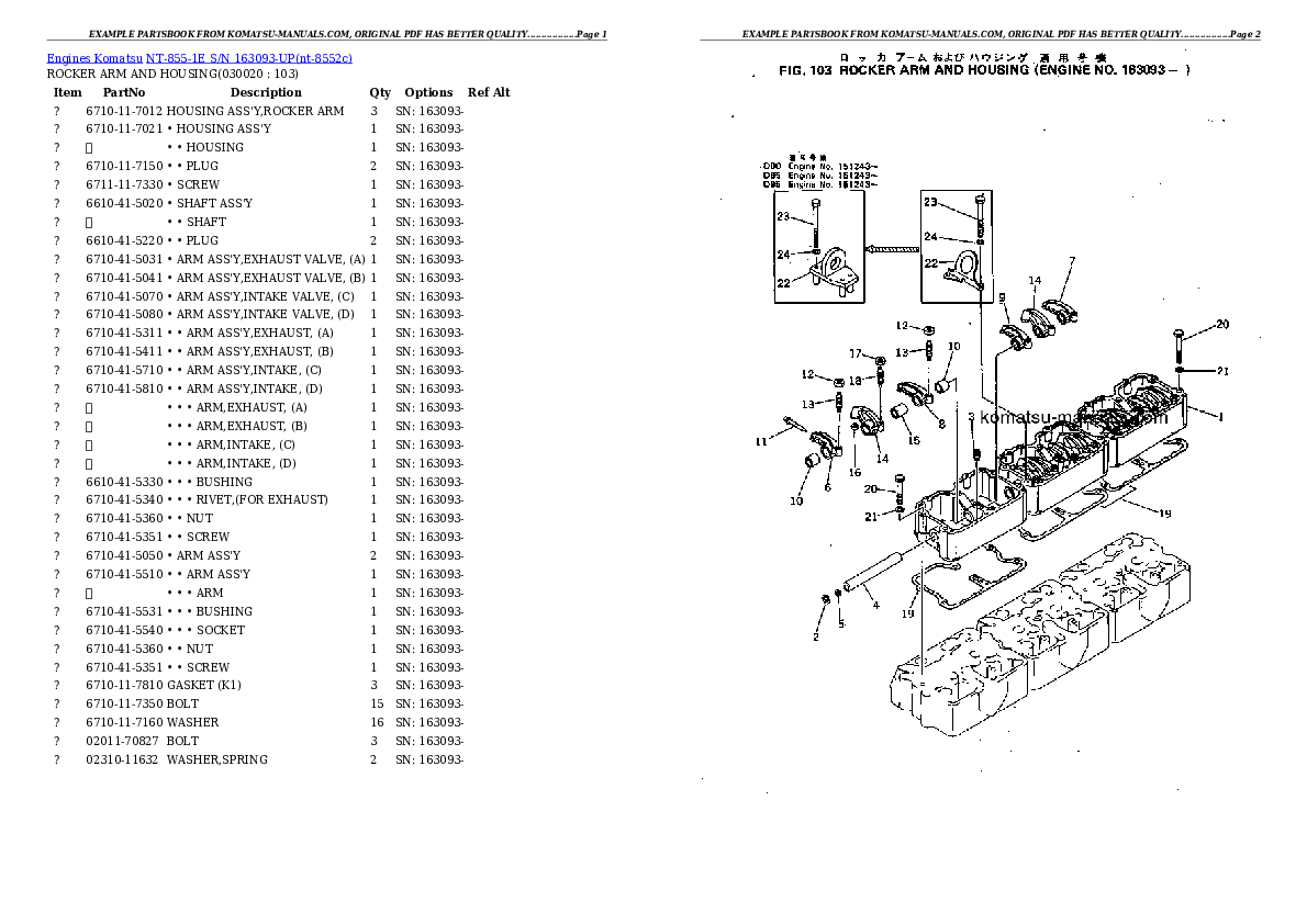 Komatsu nt-855-1e parts books engines download Komatsu nt-855-1e parts books engines download