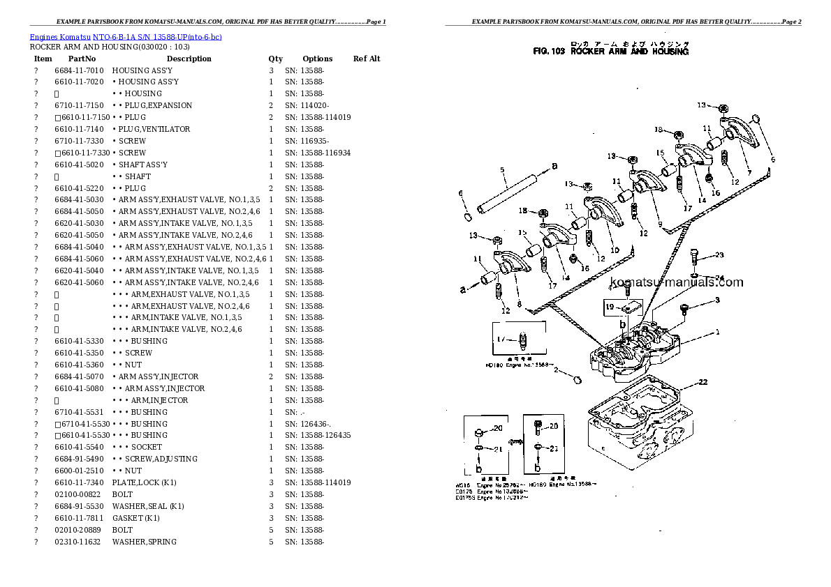 Komatsu nto-6-b-1a parts books engines download Komatsu nto-6-b-1a parts books engines download