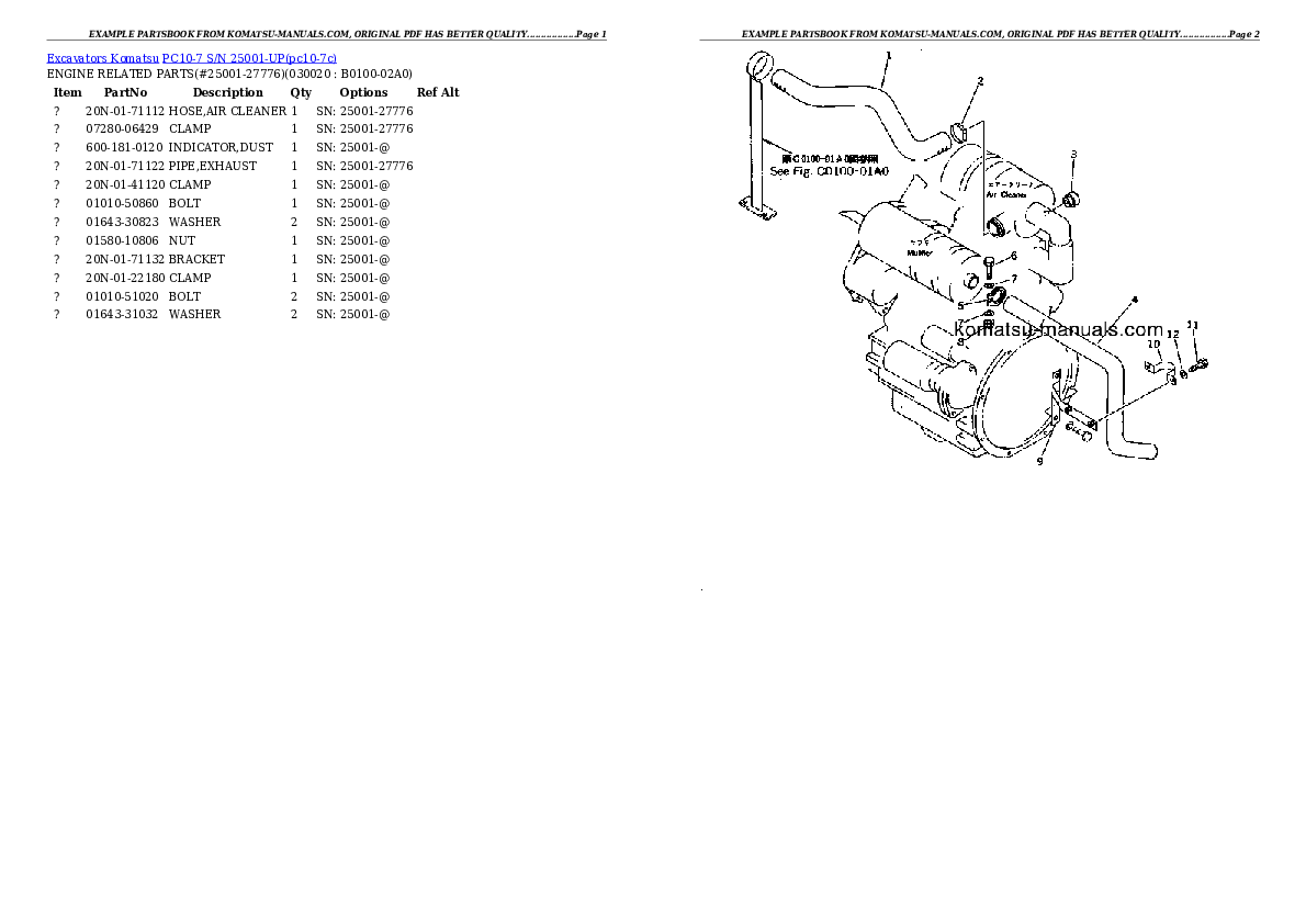 Komatsu pc10-7 parts books excavators download Komatsu pc10-7 parts books excavators download