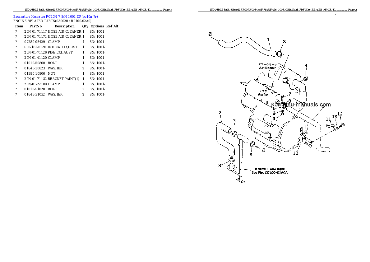 Komatsu pc10n-7 parts books excavators download Komatsu pc10n-7 parts books excavators download