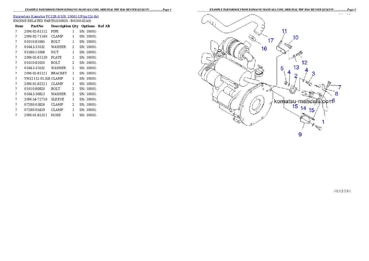 Komatsu pc12r-8 parts books excavators download Komatsu pc12r-8 parts books excavators download