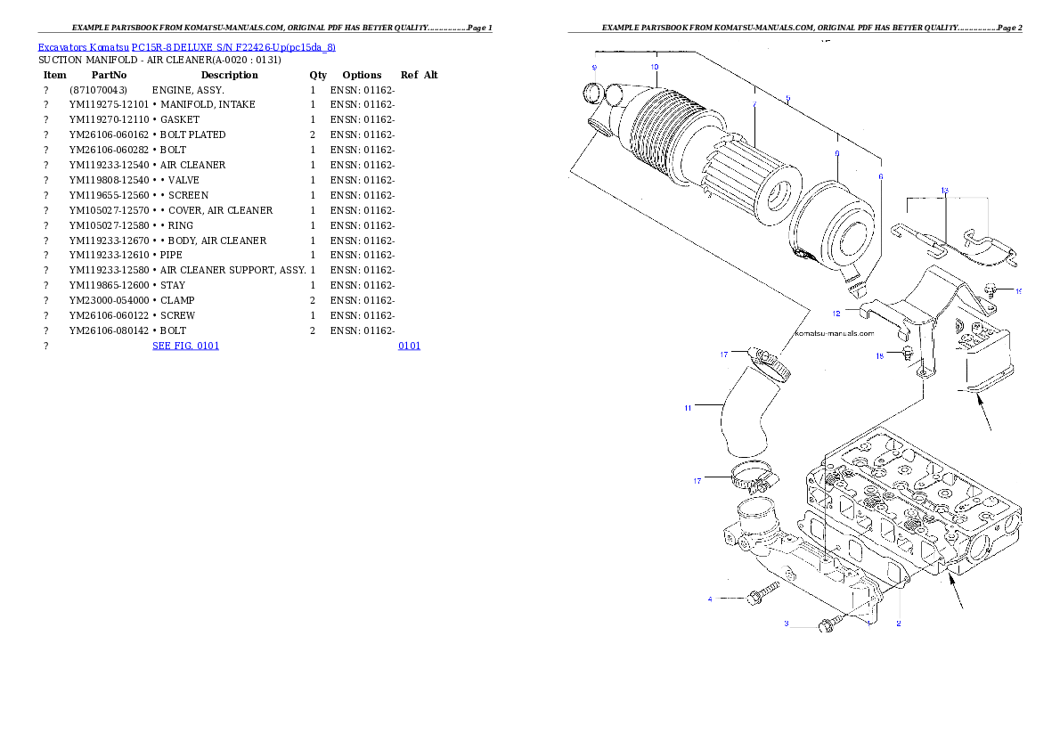 Komatsu pc15r-8 deluxe parts books excavators download Komatsu pc15r-8 deluxe parts books excavators download