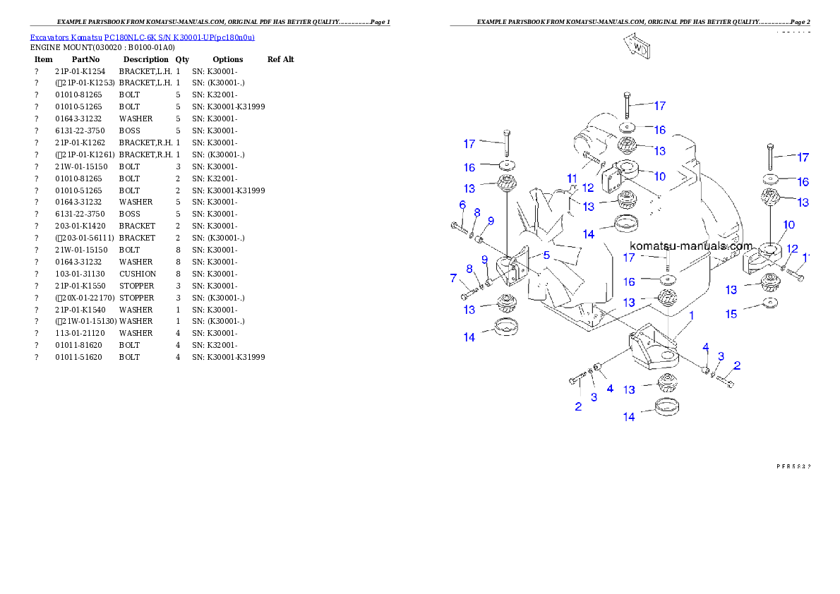 Komatsu pc180nlc-6k parts books excavators download Komatsu pc180nlc-6k parts books excavators download